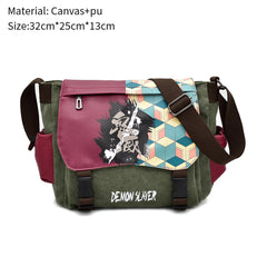 Demon Slayer One Piece Shoulder Bag Zip Crossbody Handbag