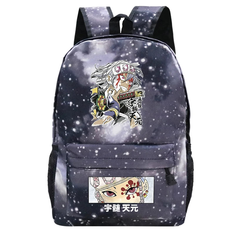 Anime Demon Slayer School Backpack Kimetsu No Yaiba Tengen Uzui Manga Bookbag