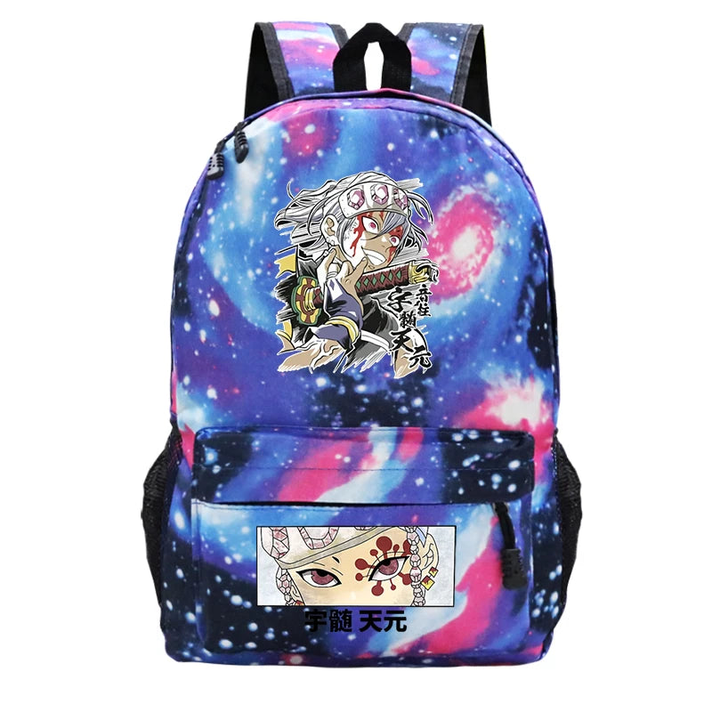 Anime Demon Slayer School Backpack Kimetsu No Yaiba Tengen Uzui Manga Bookbag