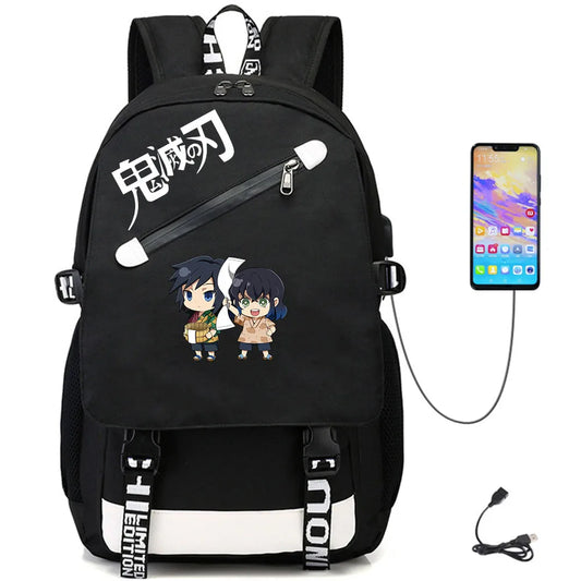 Demon Slayer USB Packsack Oxford Schoolbag