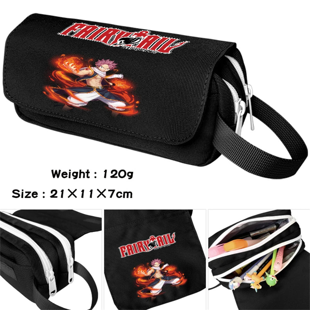 Anime Fairy Tail Cartoon Waterproof Pencil Case Zipper Cosmetic Bag