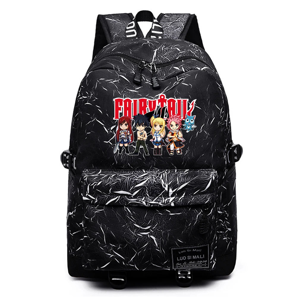 Fairy Tail Casual Backpack Unisex Schoolbag Mochila High Teenger Packsack