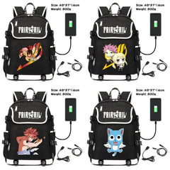 Anime Fairy Tail Teenager Backpack Boys Girls Packsack Canvas Cartoon Travel Sch