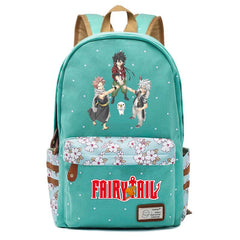 Anime Fairy Tail Teenager Zip Packsack Casual Backpack Unisex Student Schoolbag