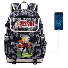 Anime FMA Student School Bag Canvas Backpack Laptop Bag