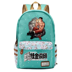 Anime Fullmetal Alchemist Zip Packsack Casual Backpack Unisex