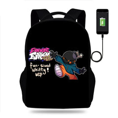 Anime Game FNF Backpack Boys Girls School Bag USB Travel Knapsack
