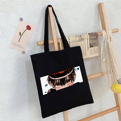 Anime Hanako-kun Women Bag Canvas Shopper Harajuku Gothic Style Shoulder Bag