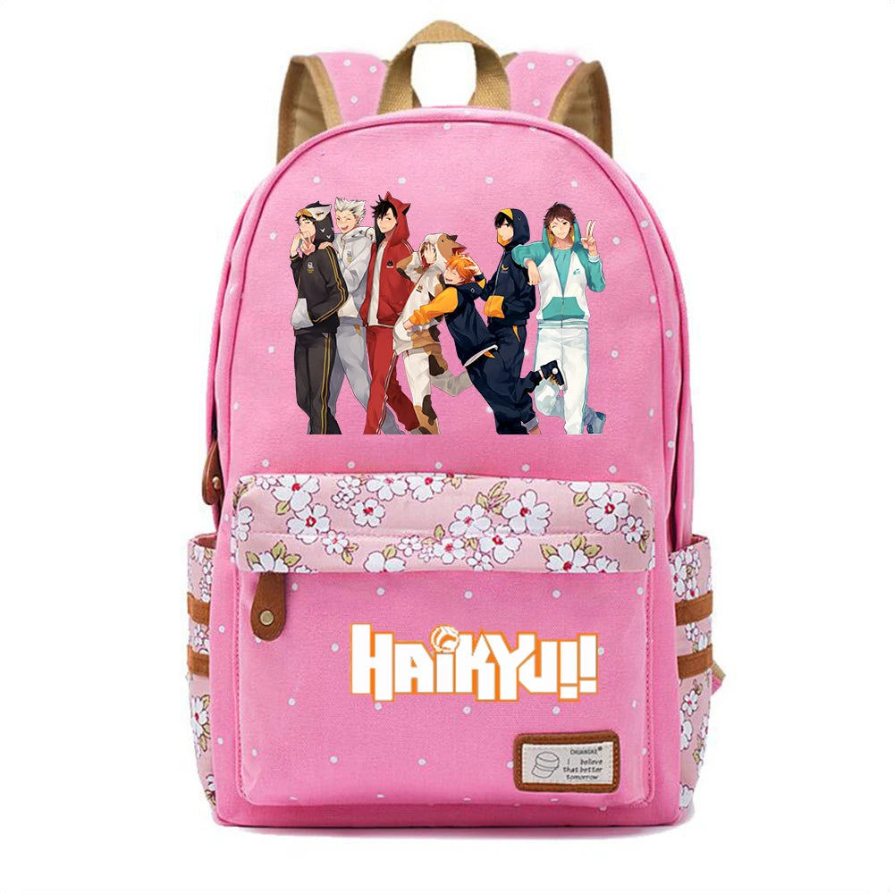Anime Haikyuu!! Backpack High Canvas Schoolbag Mochila Unisex Student Bag