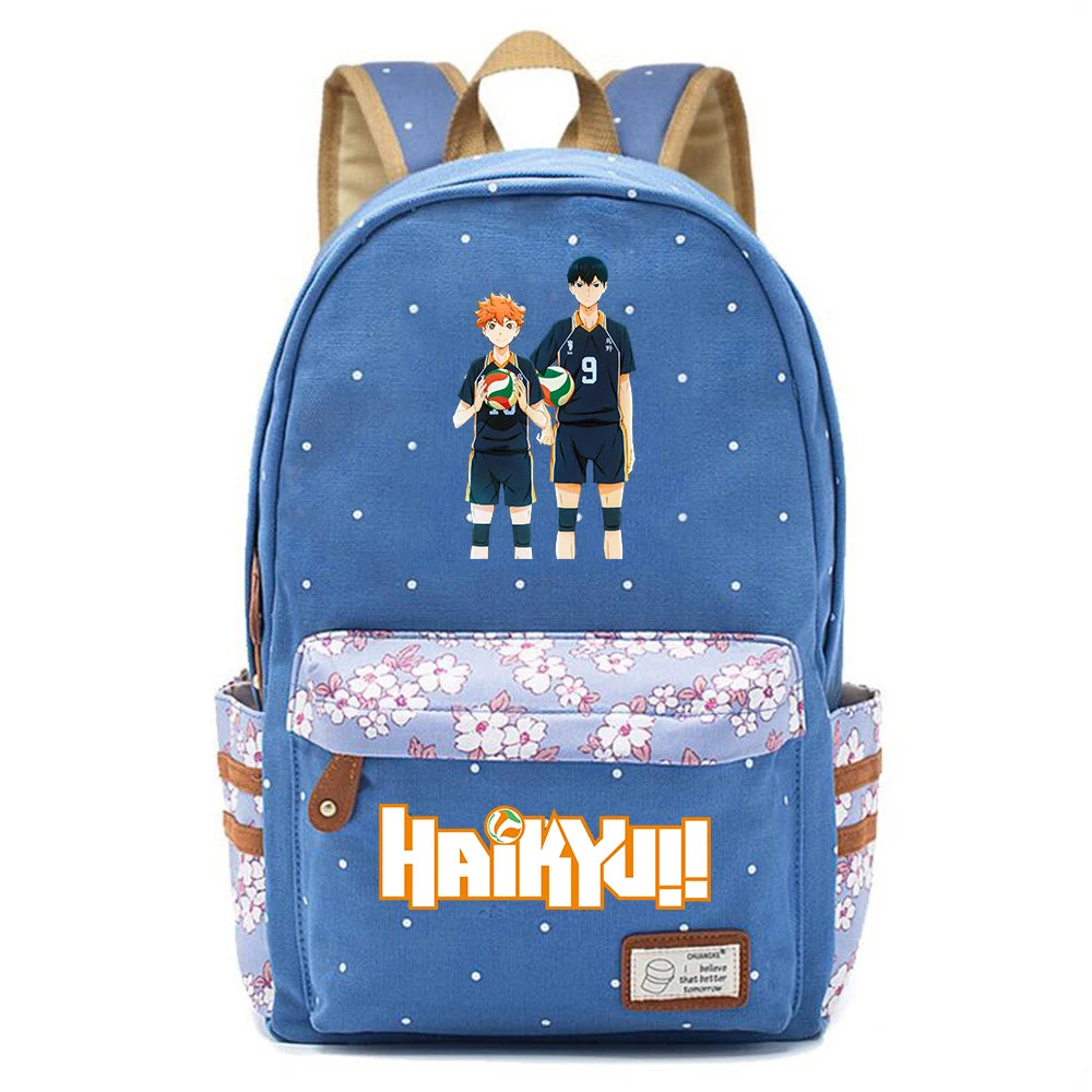 Haikyuu!! Anime Backpack Casual Zipper Schoolbag High Knapsack