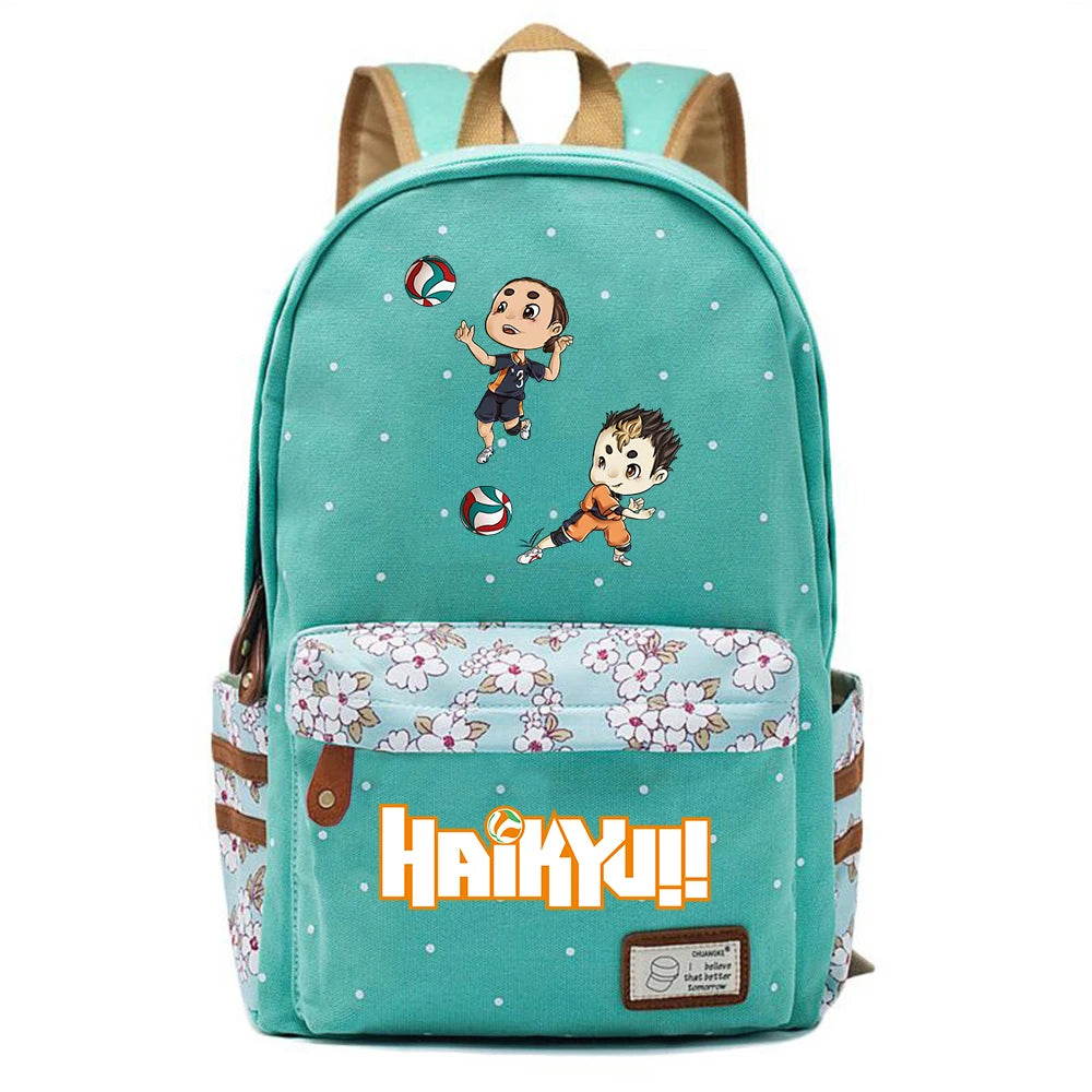 Haikyuu!! Anime Backpack Casual Zipper Schoolbag High Knapsack