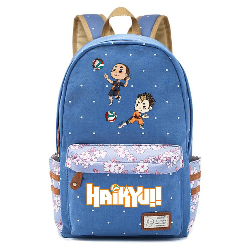 Haikyuu!! Anime Backpack Casual Zipper Schoolbag High Knapsack
