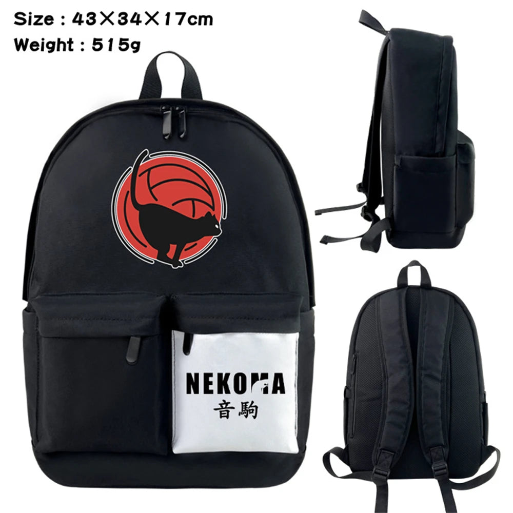 Haikyuu Nylon Backpack Casual Knapsack Student Schoolbag Travel Laptop Bag