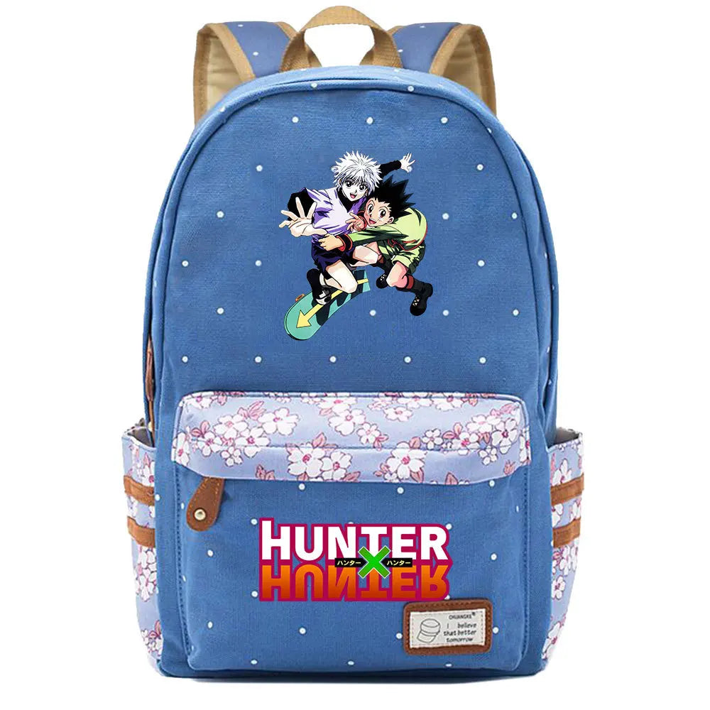 Anime Hunter Hunter Canvas Backpack Schoolbag Travel Laptop Bag