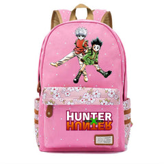 Anime Hunter Hunter Canvas Backpack Casual Pink Schoolbag Travel Laptopbag