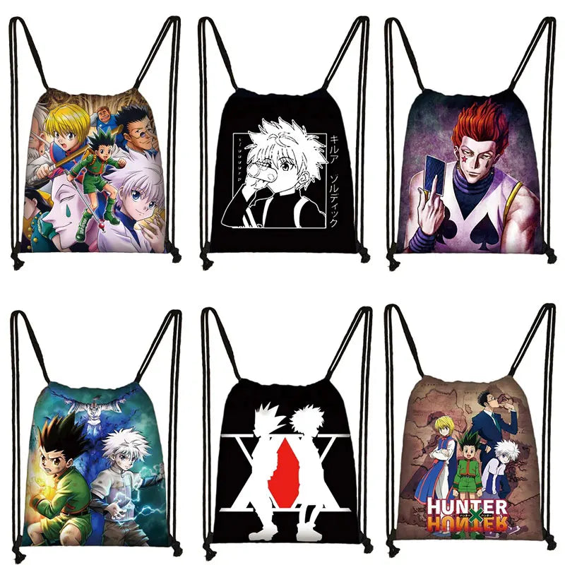 Anime Hunter X Hunter Backpack Teenager Boys Girls HXH Killua Gon Chrollo Bag