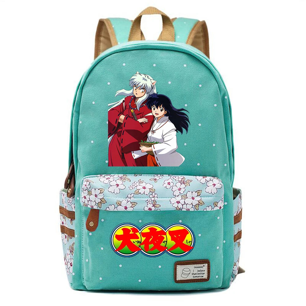 Inuyasha Canvas Backpack Teenager Schoolbag Travel Laptop Bag