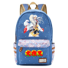 Inuyasha Teen Zipper Backpack Student Schoolbag Laptop Bag