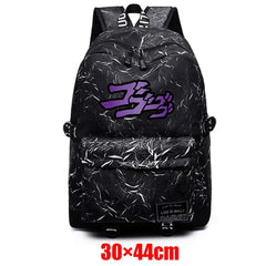 JOJO'S Bizarre Adventure Zipper Packsack Fabric Backpack Unisex Schoolbag
