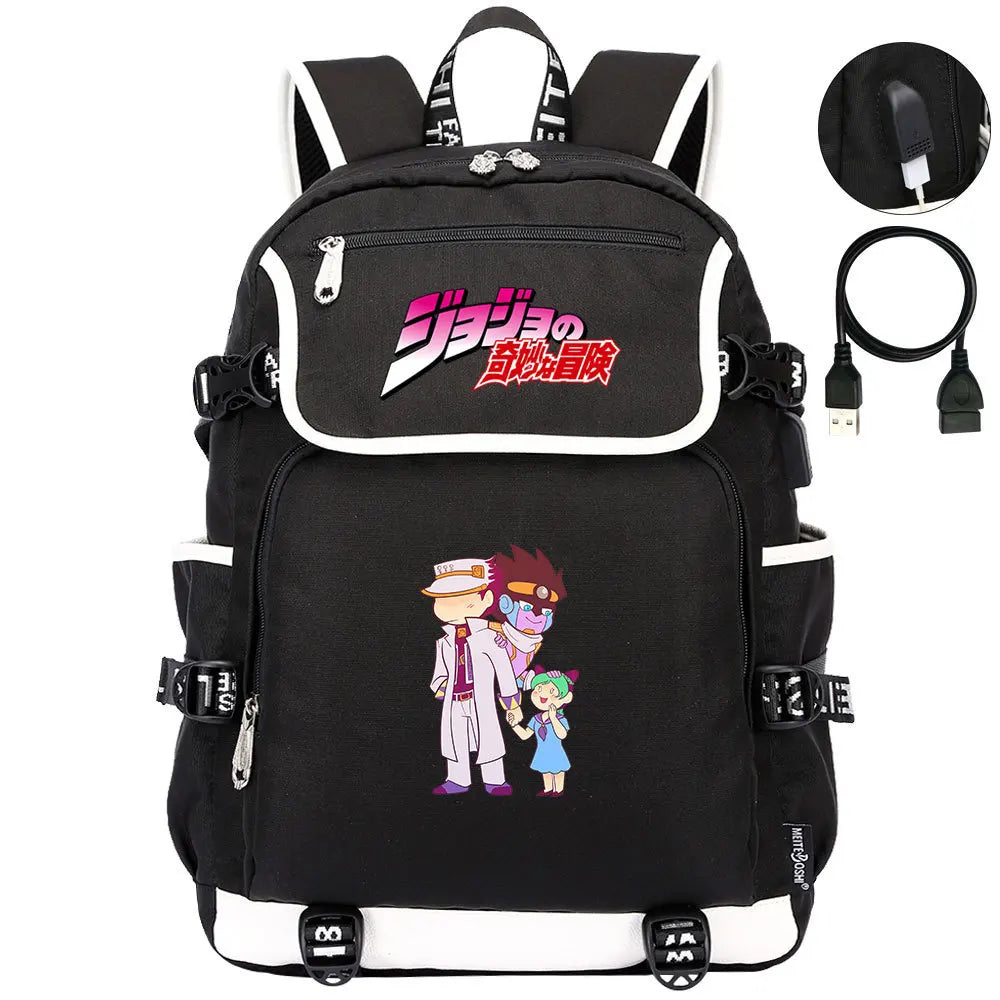JoJo's Bizarre Adventure Casual Zipper Schoolbag