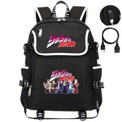 JoJo's Bizarre Adventure Casual Zipper Schoolbag
