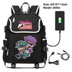 JoJo's Bizarre Adventure Casual Zipper Schoolbag