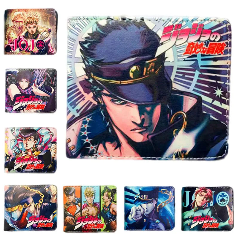 JoJo's Bizarre Adventure Jotaro Wallet Short PU Purse Cosplay Gift