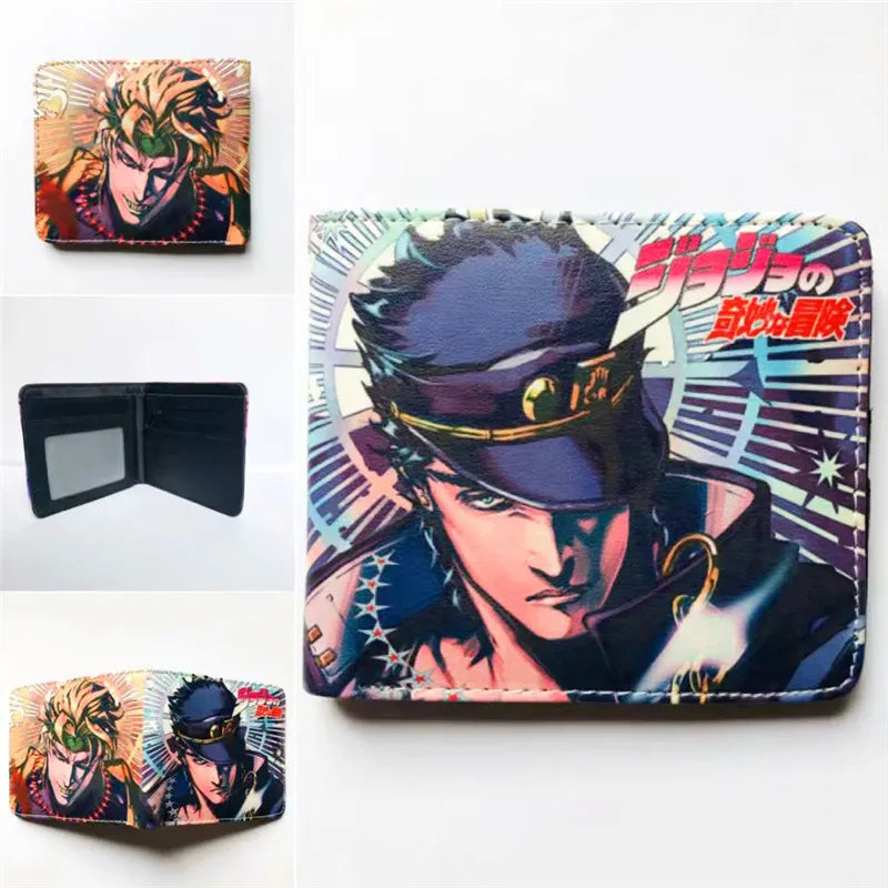 JoJo's Bizarre Adventure Jotaro Wallet Short PU Purse Cosplay Gift