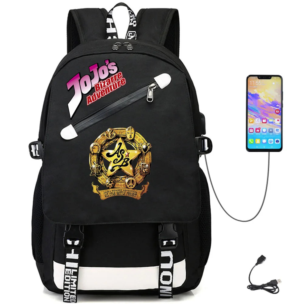 JoJo's Bizarre Adventure USB Oxford Backpack