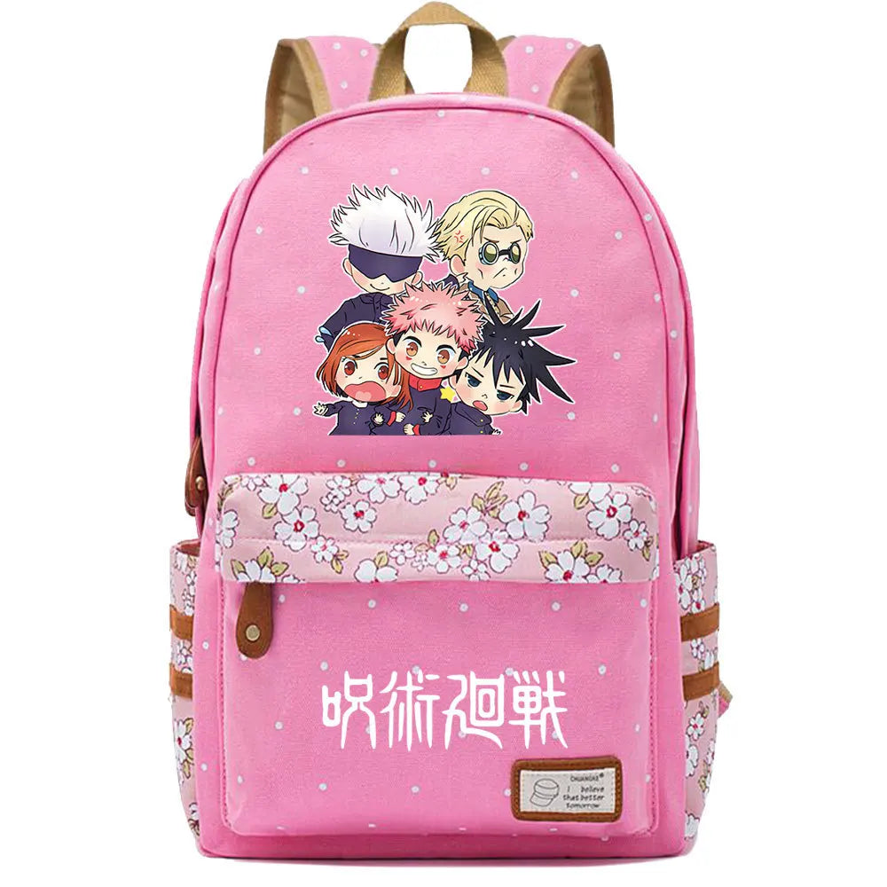 Jujutsu Kaisen Canvas Backpack Teenger Packsack Casual Schoolbag