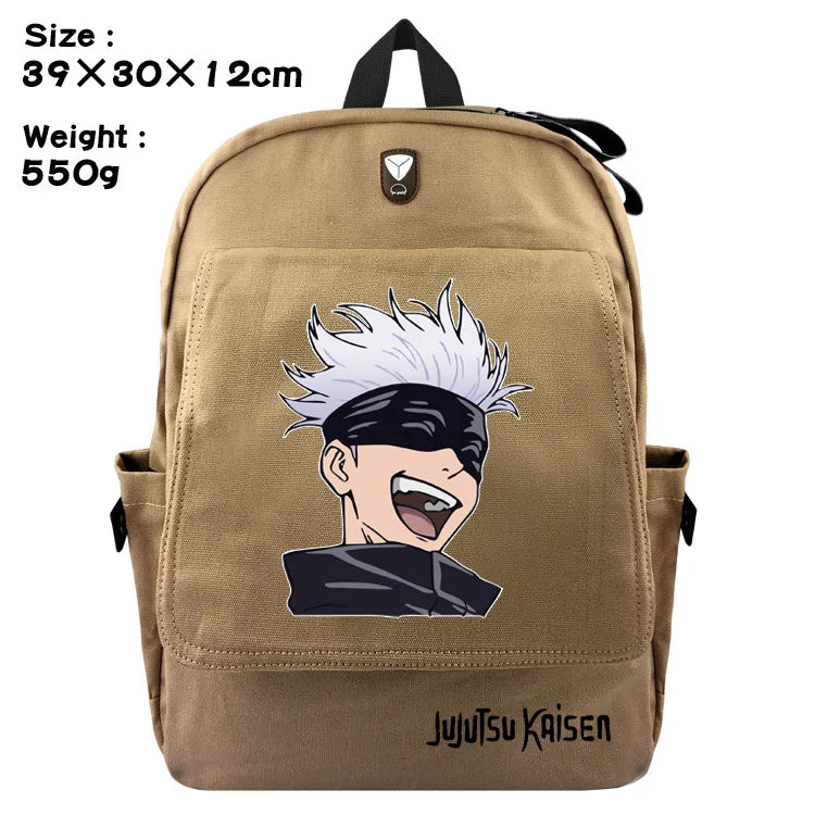 Jujutsu Kaisen Canvas Backpack Student Schoolbag Travel Laptop Cosplay