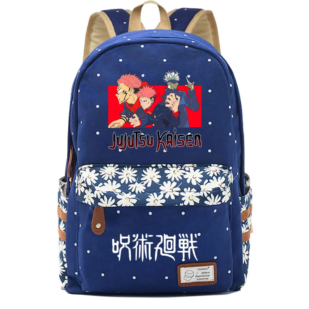 Jujutsu Kaisen Dark Canvas Backpack Schoolbag Laptopbag