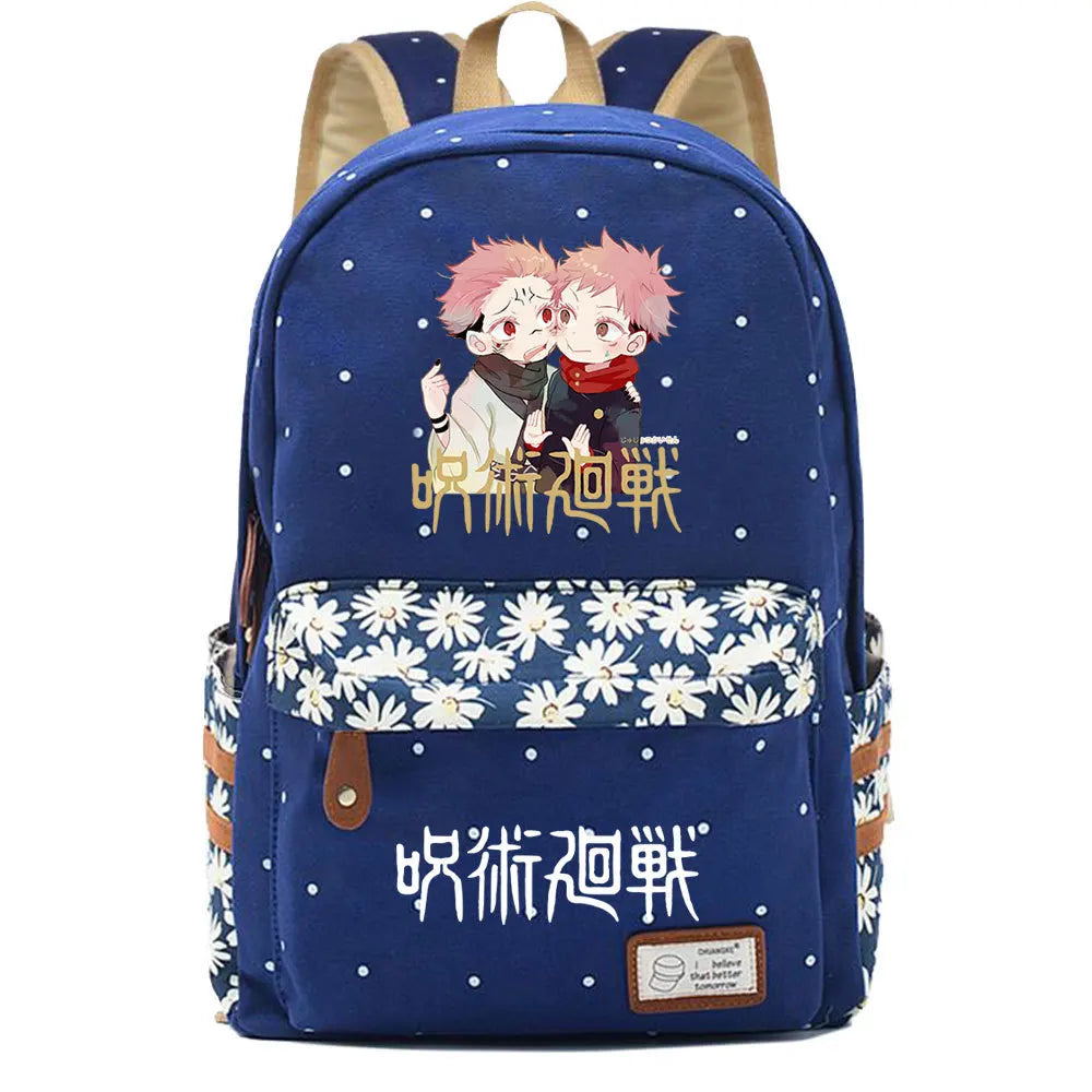 Jujutsu Kaisen Dark Canvas Backpack Schoolbag Laptopbag