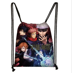Jujutsu Kaisen Itadori Drawstring Bag Canvas Travel Shoes Holder Kids Gift
