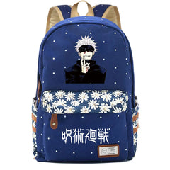 Jujutsu Kaisen Zip Backpack Canvas Schoolbag Travel Laptop Bag