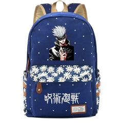 Jujutsu Kaisen Zip Backpack Canvas Schoolbag Travel Laptop Bag