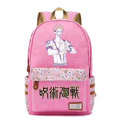 Jujutsu Kaisen Zipper Backpack Student Schoolbag Canvas Packsack