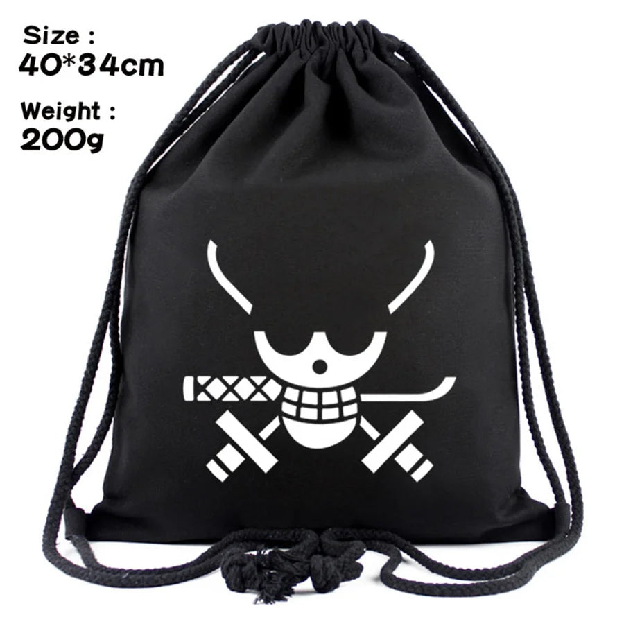 Anime Luffy Law Drawstring Bags - Boys Girls Beach Bag