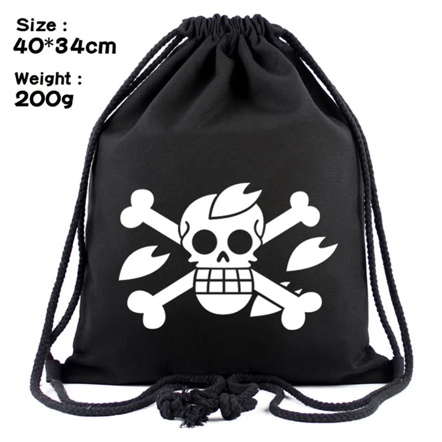 Anime Luffy Law Drawstring Bags - Boys Girls Beach Bag