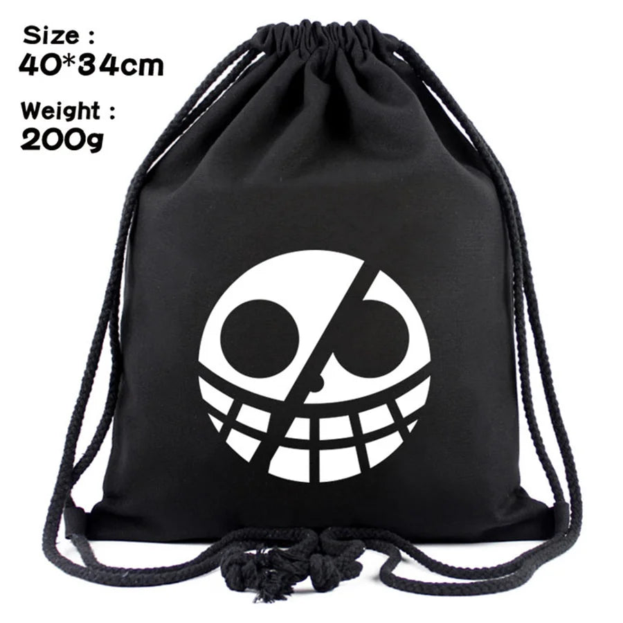 Anime Luffy Law Drawstring Bags - Boys Girls Beach Bag