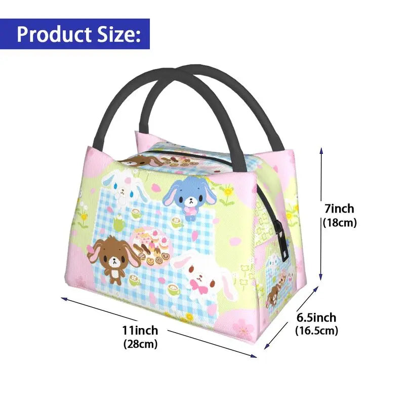 Sugarbunnies Lunch Box Women Waterproof Insulated Bag