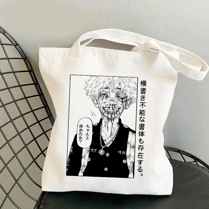 Tokyo Revengers Tote Bag Canvas Shoulder Bag Eco Hip Hop Shopping Bag