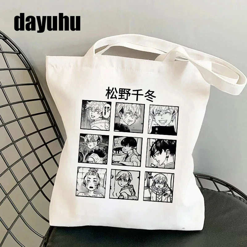 Tokyo Revengers Tote Bag Canvas Shoulder Bag Eco Shopping Bag