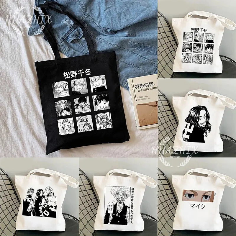 Tokyo Revengers Tote Bag Canvas Shoulder Bag Eco Hip Hop Shopping Bag