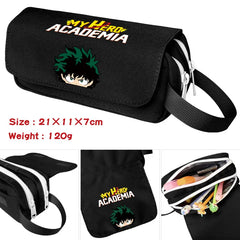 Anime My Hero Academia Deku Shoto Pencil Case Double Zipper School Bags