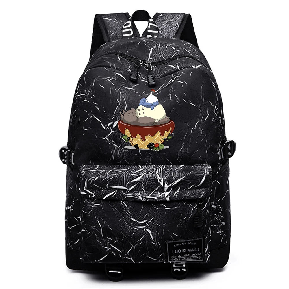 Anime Totoro Backpack Schoolbag Unisex Casual High Packsack Mochila