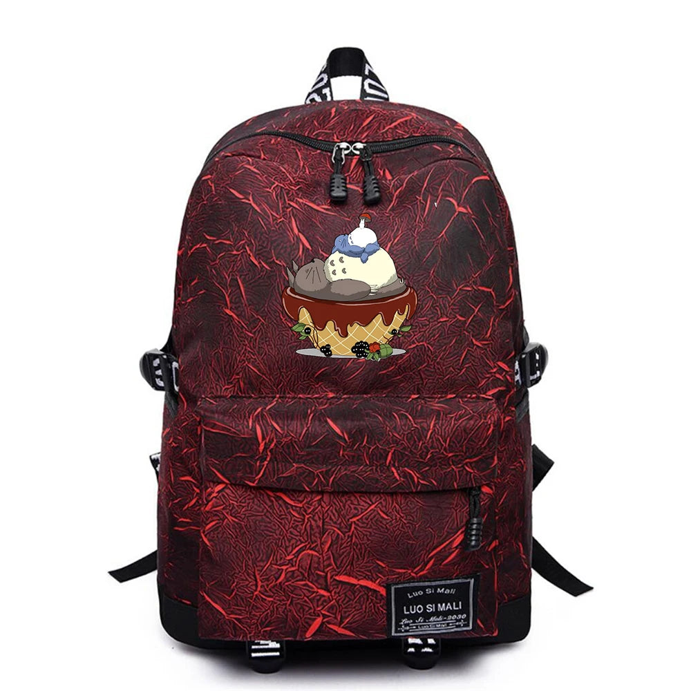Anime Totoro Backpack Schoolbag Unisex Casual High Packsack Mochila