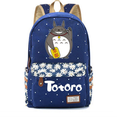 Totoro Canvas Backpack Casual Schoolbag Teenger Packsack Mochila