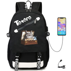 Anime My Neighbor Totoro USB Oxford Schoolbag Teenger Fabric Casual Packsack