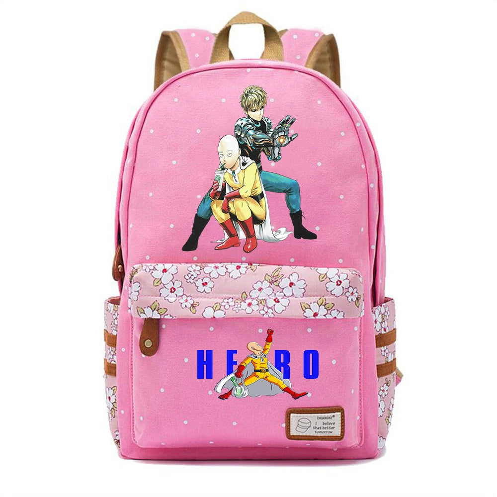 One Punch Man Backpack Unisex Student Schoolbag Casual Packsack Mochila